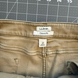 L.L. Bean Classic Fit Light Olive Jeans